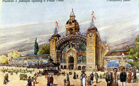 1908 průmyslový palác v době Jubilejní výstavy